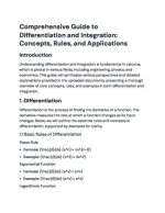 A Comprehensive Guide to Differentiation