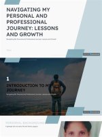 A Journey of Personal and Professional Discoveries