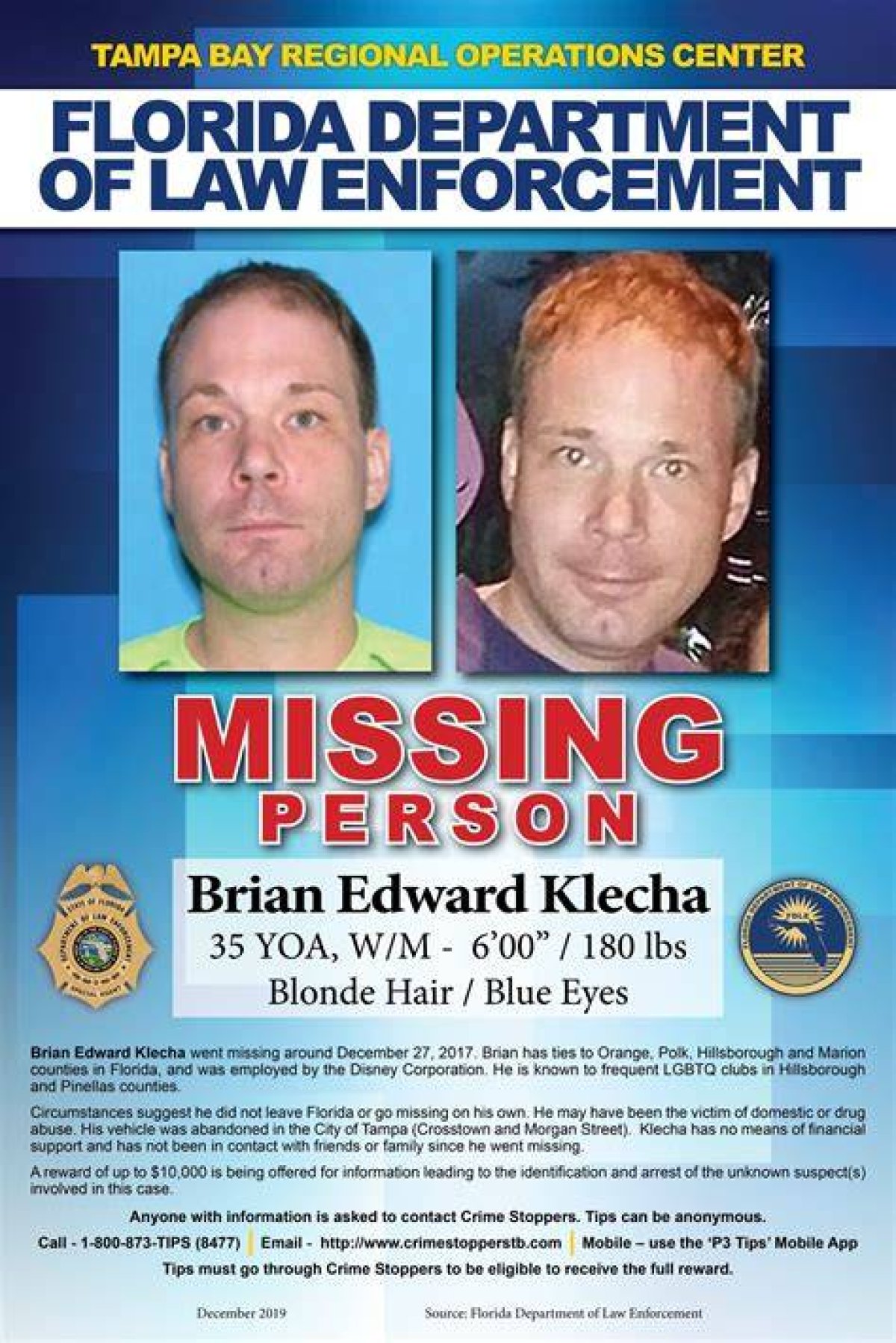 Brian Klecha Missing Update, What Happened to Brian Klecha? |