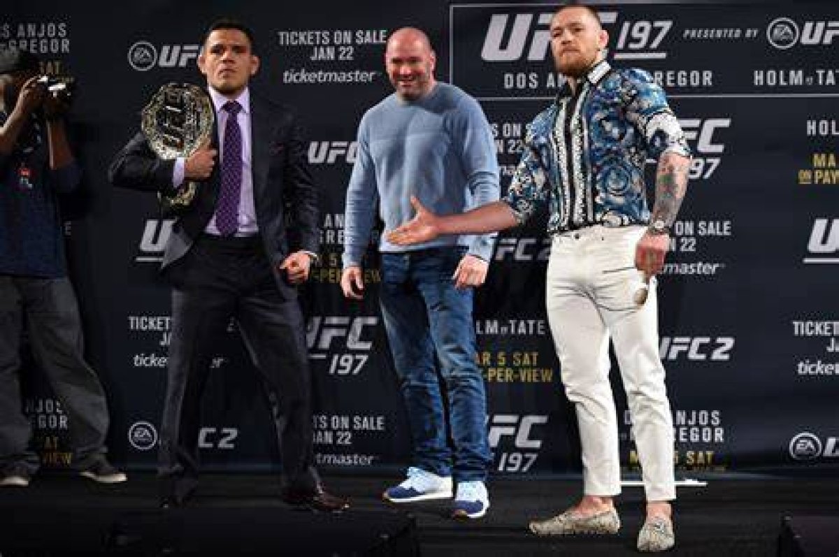 Conor Mcgregor Dressed as Mexican Gangster 'El Chapo' for Press Conference with Rafael Dos Anjos Ahe