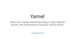 Discover Lamin Yamel Meaning and Definition in English