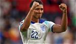 Jude Bellingham: the Rising Star of England Against a White Background