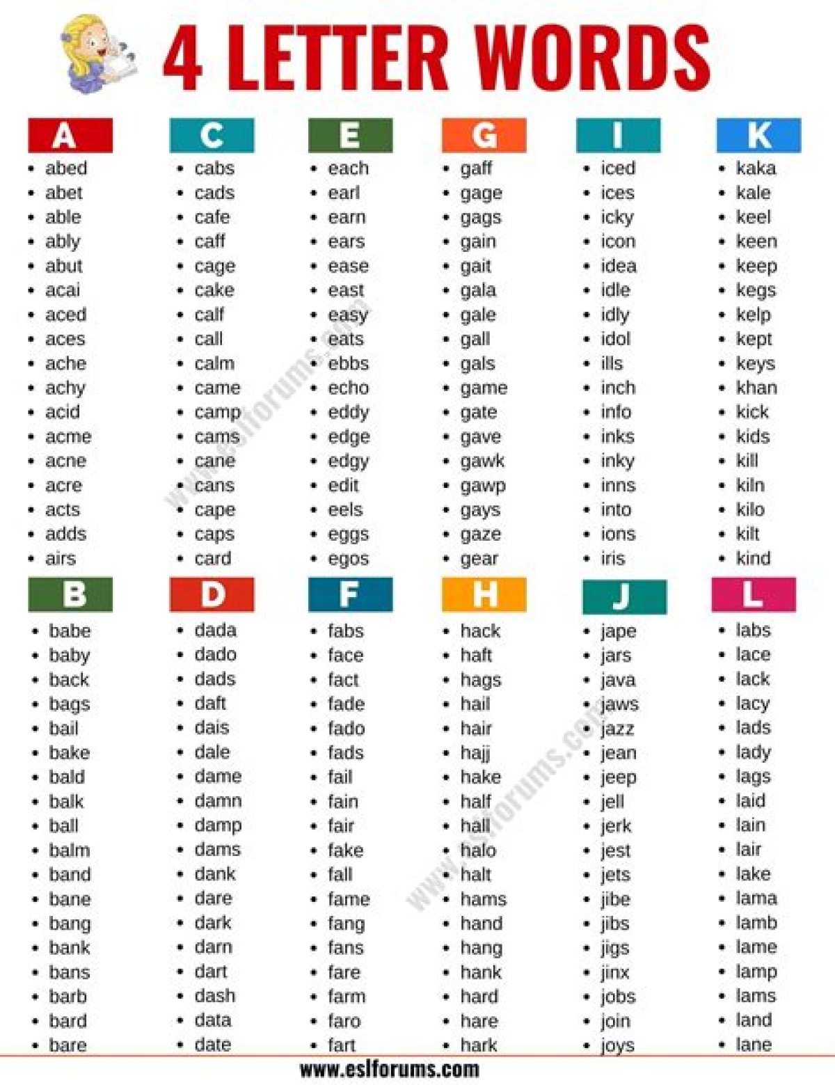 List of 4 Letter Words Starting with 'Ez'