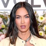Megan Fox Megan Fox Looks Like an Illusion in Striped Dress |