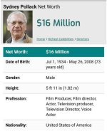 Sydney Pollack Net Worth ·