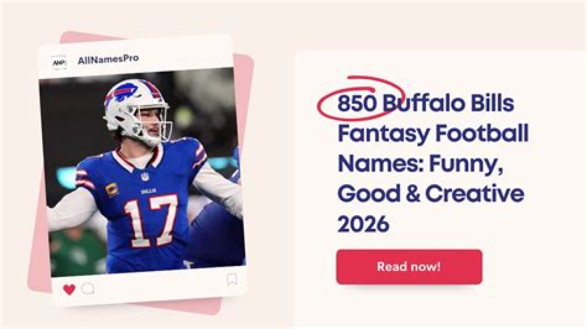 Tips for Crafting Funny Bills Fantasy Football Names