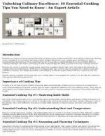 Unlocking Culinary Excellence for the Discerning Diner