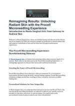 Unlocking Radiant Skin: the Microneedling Experience in Watertown, Sd