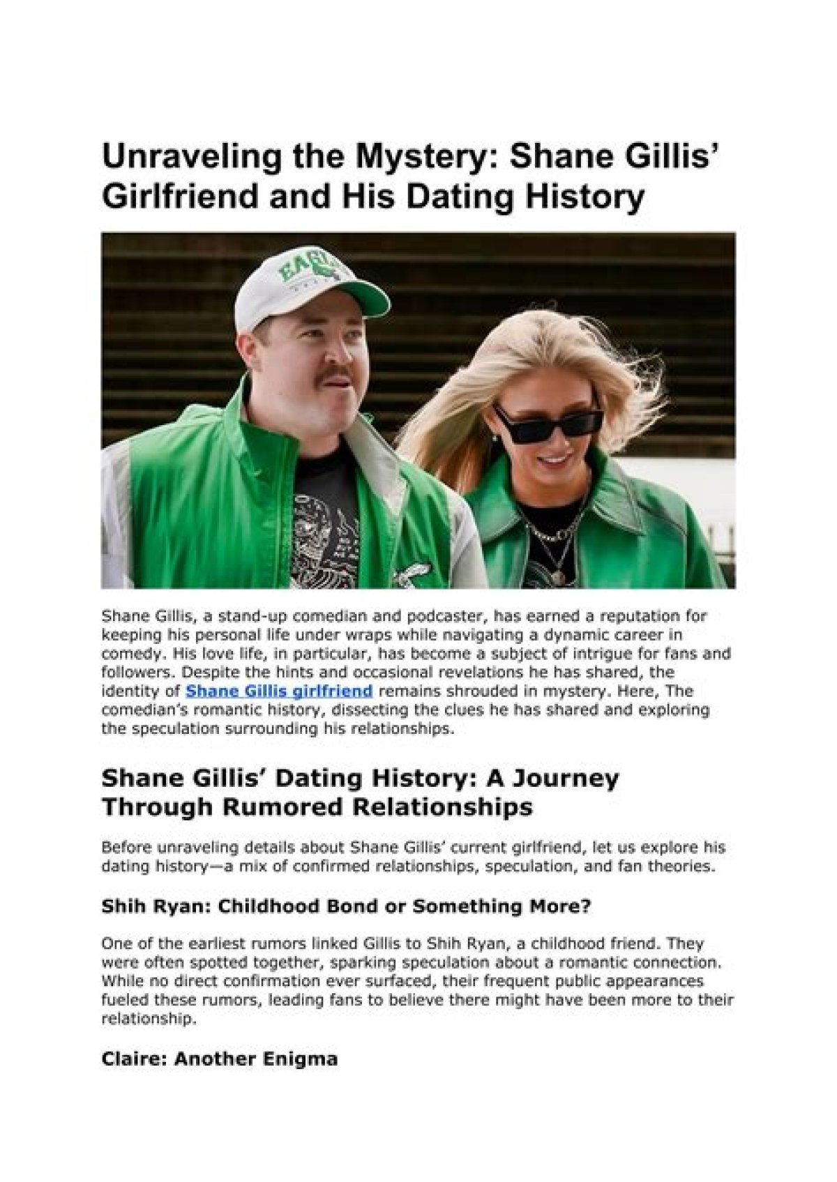Unraveling the Mystery: Does Shane Gillis Have Kids?