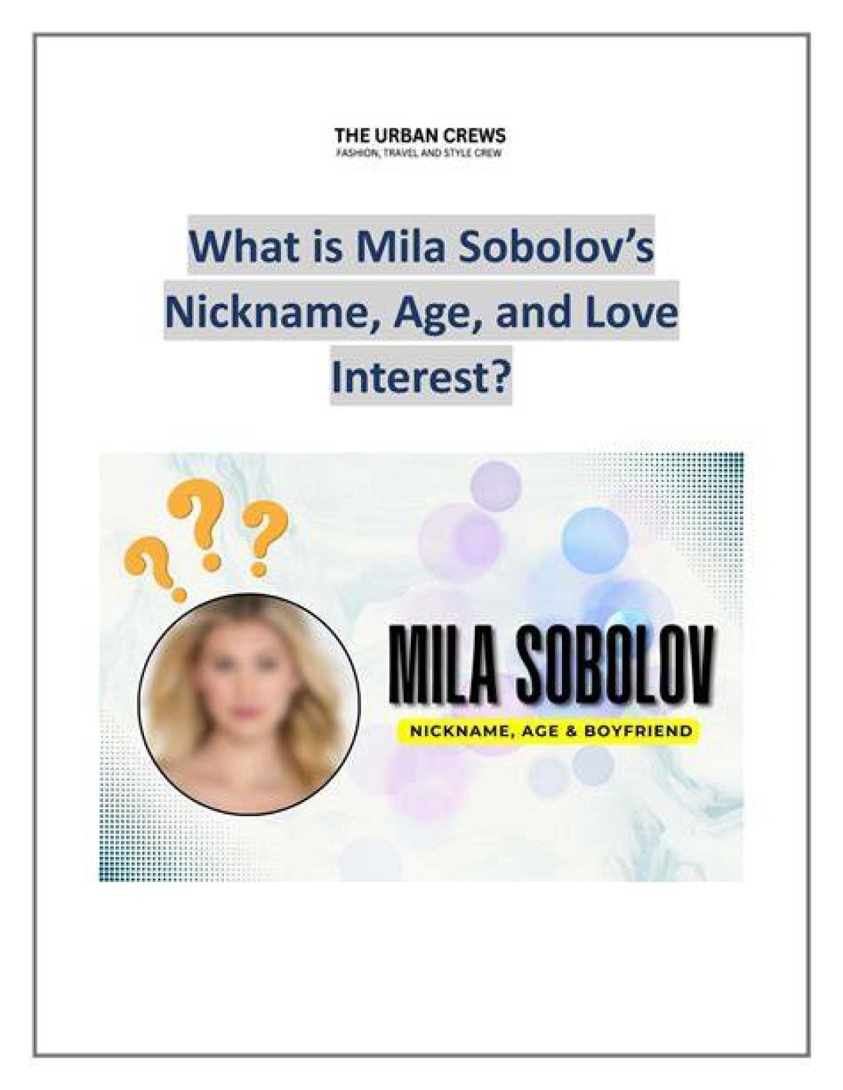 Unveiling the Truth: Mila Sobolov Onlyfans Leak